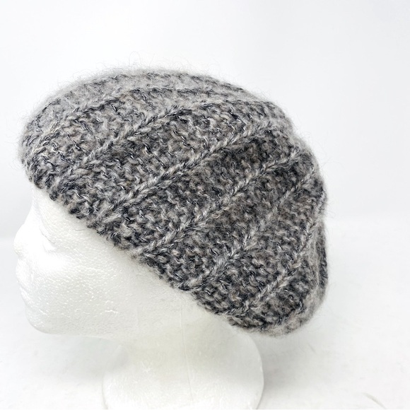 Cintelli & Galluzzo Grey Knit Beret OS - Picture 2 of 6